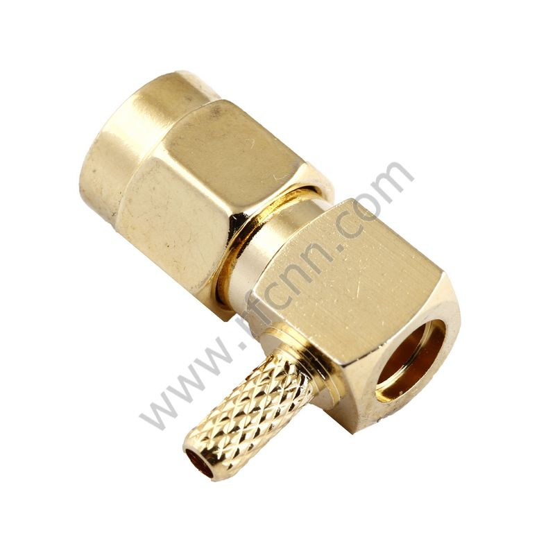 Ângulo direito do direito do crimp do macho de SMA para o conector RG316 RF