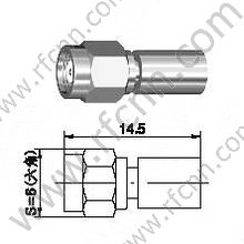 SMC masculino para conector RG402 RF