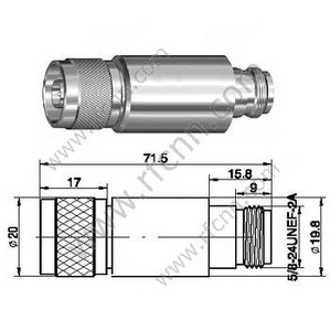 N masculino para o atenuador fêmea -attenation 30db