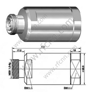 DIN 7/16 feminino para 1 5/8 "Conector de RF de cabo super flexível