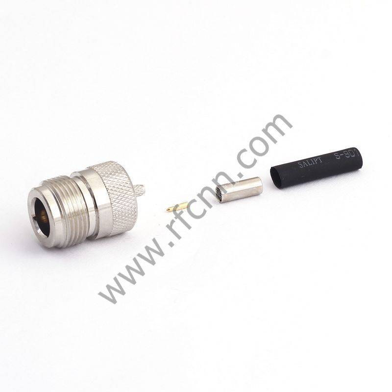 N conector de RF feminino para RG174