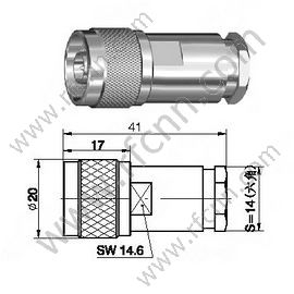 N braçadeira masculina para o conector RG58 RF