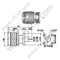 N conector de rf flange masculino microtrip