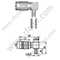 1,0 / 2.3 Ângulo direito masculino para conector RG179 RF