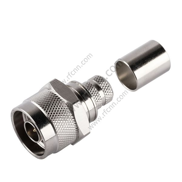 N masculino crimpagem reta para conector de RF LMR400