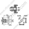 SMA Feminino Crimp 4 Boles Flange para RG405 RF Conector