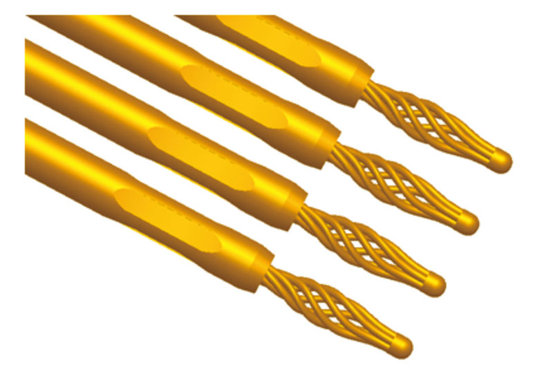 Contatos de primavera torcidos