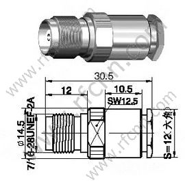 Braçadeira feminina TNC para conector RF LMR300