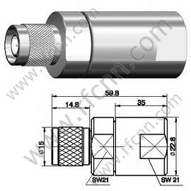 TNC braçadeira masculina para 1/2 "conector de RF de cabo flexilble