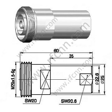 DIN 7/16 feminino para 1/2 "Conector de RF de cabo super flexível