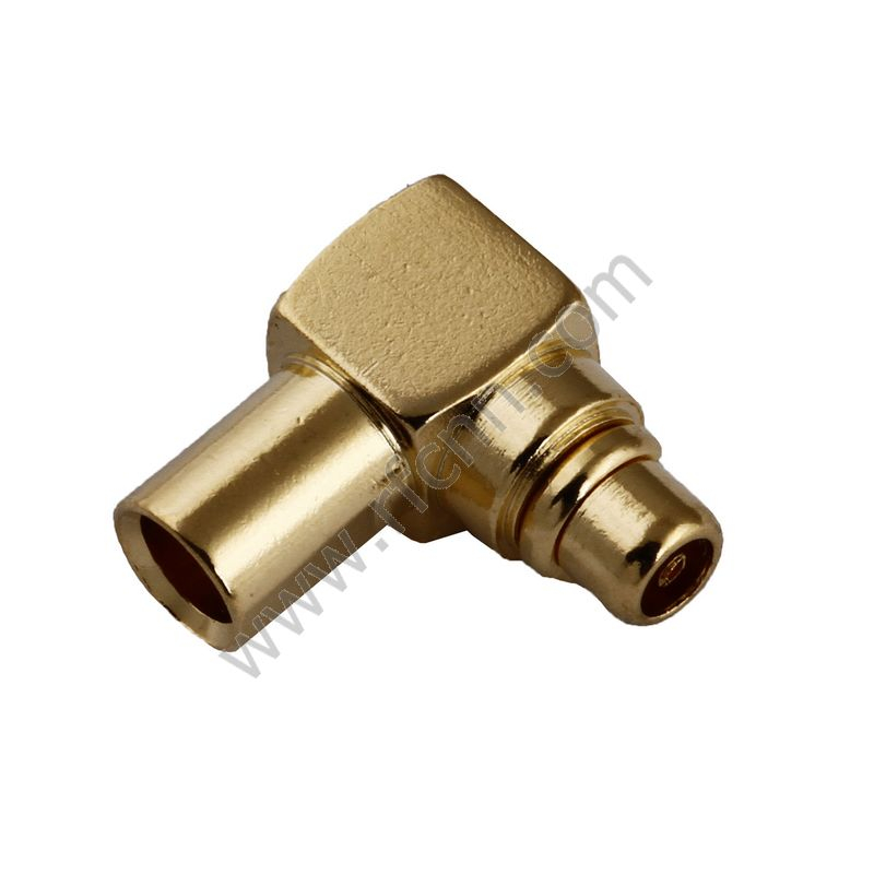 MMCX masculino ângulo direito crimpagem para conector RF RF RG405