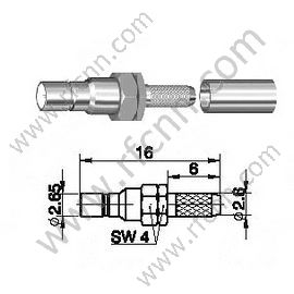 SSMB feminino para conector RF RG174