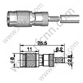 1.0 / 2.3 macho para conector RG179 RF