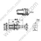 Sma feminino crimp para conector RG178 RF