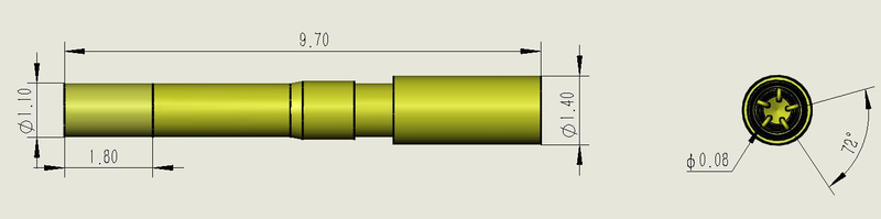 Contato de primavera hiperbolóide.