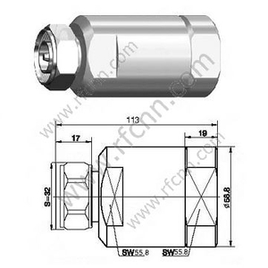 DIN macho 7/16 para 1 5/8 "conector de RF super flexível