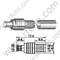 MCX masculino crimp para conector RG58 RF