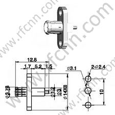 MCX masculino para conector RF micro-tira