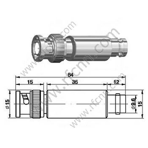 BNC macho para atenuador feminino -attenation 10db