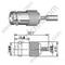 Fêmea do crimp do BNC para o conector RG174 RF