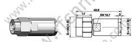 N braçadeira masculina para 3/8 "conector de RF flexível