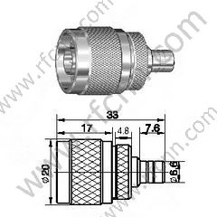 N macho para smb adaptador fêmea RF