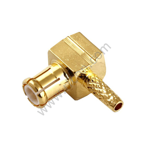 MCX masculino crimp ângulo direito para conector RG178 RF