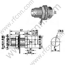 Conector de montagem do painel do antehead fêmea de SMA