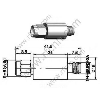 SMA MASCULINA ATENURATOR - ATENUAÇÃO 20DB