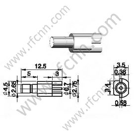 Montagem de borda feminina SSMB para conector PCB RF