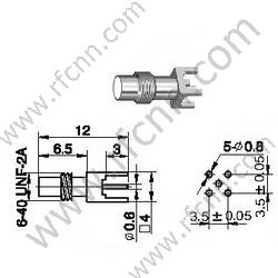 SSMC feminino para conector RF PCB
