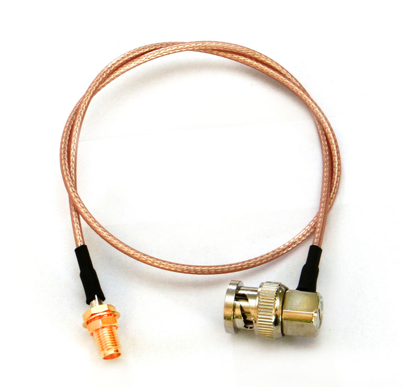 BNC Ângulo direito macho para o conjunto de cabo feminino sma