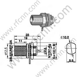 F feminino monte mount conector rf