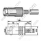 Fêmea do crimp do BNC para o conector RG58 RF