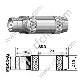 1.6 / 5.6 feminino para conector RG179 RF