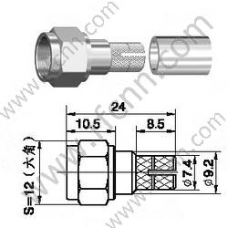 Conector F RF para 5C-2V