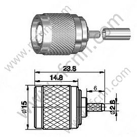 TNC macho para conector RG316 RF