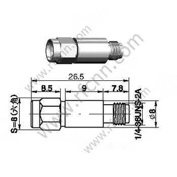Sma masculino para atenuador feminino -attenation 10db
