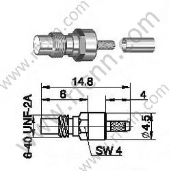 SSMC feminino crimp para conector rg178 rf