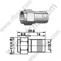 F RF Conector para RG6