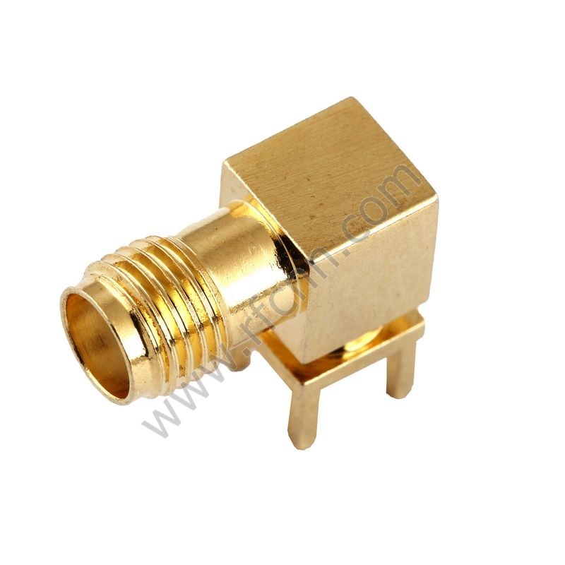 Ângulo direito fêmea de SMA através do furo para o conector de PWB RF