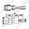 Smc feminino para conector RG174 RF