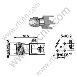 SSMA MASCULINO PARA PCB RF Connector