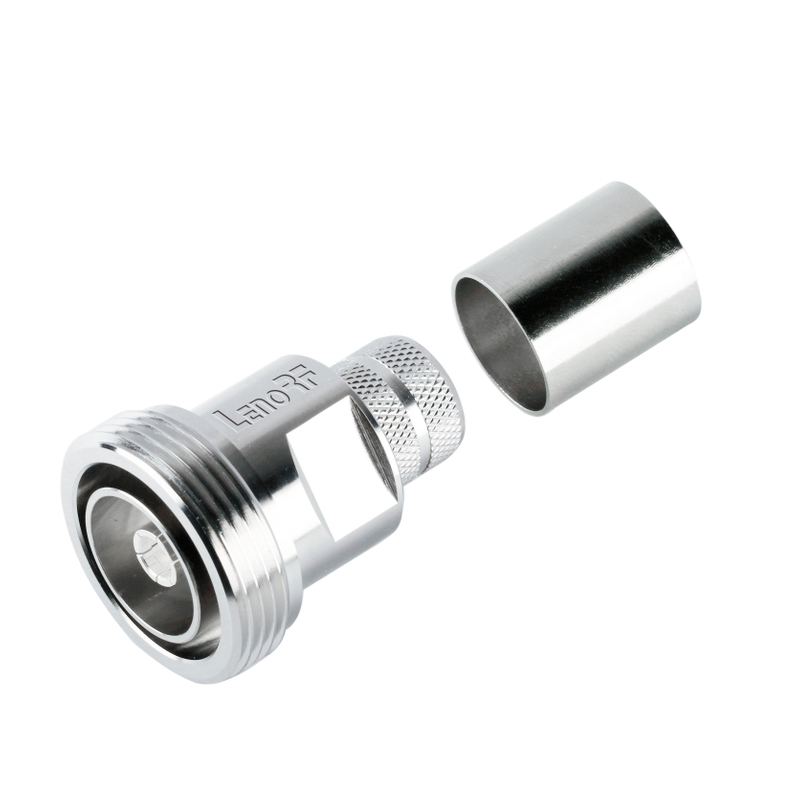 DIN 7/16 feminino crimpagem reta para LMR600 - Conector RF