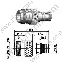 N fêmea para qma macho adaptador de rf