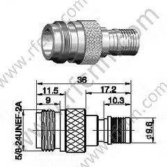 N fêmea para qma macho adaptador de rf
