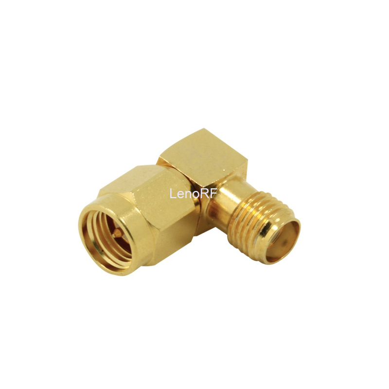 SMA RA Plug to Jack RF Adapter