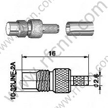 Smc masculino para conector RG174 RF