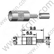 Crimp do fêmea do MMCX para o conector 0.4D RF