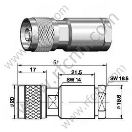 N braçadeira masculina para conector RF LMR400